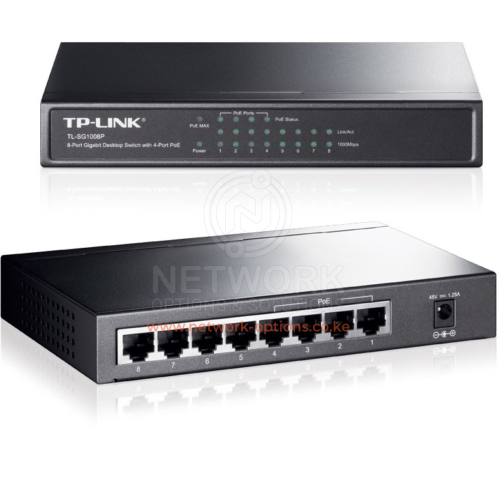 TP-Link 8-Port Gigabit Desktop Switch with 4-Port PoE (TL-SG1008P)